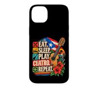 Carcasa para iPhone 14 Plus Come Sleep Play Cuatro Repite Música Puertorriqueña