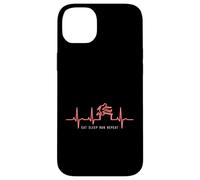 Carcasa para iPhone 14 Plus Comer Dormir Correr Repite Pista Barreras Atletismo Corredor