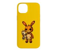 Carcasa para iPhone 14 Plus Conejo Kawaii Unicornio Espeluznante Lindo Conejo de Retazos de Halloween