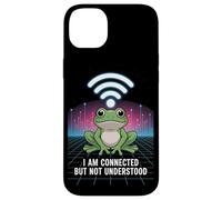 Carcasa para iPhone 14 Plus Connected But Not Understood - Absurd Frog WiFi Vaporwave