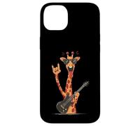 Carcasa para iPhone 14 Plus Cool Giraffe Guitarrista Divertido Diseño de Música Rock