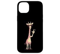 Carcasa para iPhone 14 Plus Cool Giraffe señalando Gafas de Sol Safari gráfico Icono