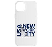 Carcasa para iPhone 14 Plus Cool NYC New York City Statue of Liberty with USA Flag