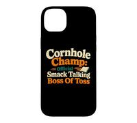 Carcasa para iPhone 14 Plus Cornhole Champ Boss of Toss Yard Juego Humor