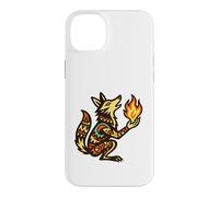 Carcasa para iPhone 14 Plus Coyote roba Fuego Leyenda nativa Americana