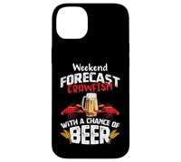 Carcasa para iPhone 14 Plus Crawfish with a Chance of Beer Weekend Forecast Seafood Boil