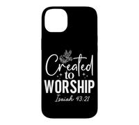 Carcasa para iPhone 14 Plus Creado para ADORAR Isaías 43:21 Mensaje Espiritual
