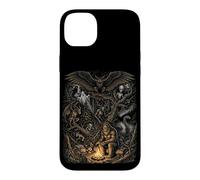 Carcasa para iPhone 14 Plus Criaturas del Bosque Misterioso Bigfoot Leyendas del Hombre Polilla