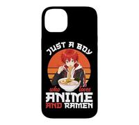 Carcasa para iPhone 14 Plus Cuenco de Fideos japoneses Just A Boy Who Loves Anime y Ramen