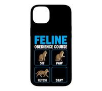 Carcasa para iPhone 14 Plus Curso de obediencia Felina Entrenamiento de Gatos Divertidos