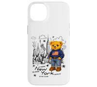 Carcasa para iPhone 14 Plus Cute American Teddy Bear Sketch Drawing, New York Teddy Bear