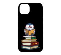Carcasa para iPhone 14 Plus Cute Girls Kawaii Kids Animal Lover Reading Books Penguin