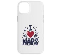 Carcasa para iPhone 14 Plus Cute I Heart Naps Design for Moms, Sleepy Girl Funny Mom