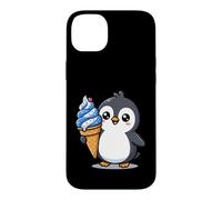 Carcasa para iPhone 14 Plus Cute Penguin Holding Ice Cream Cone Cartoon