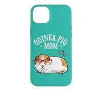 Carcasa para iPhone 14 Plus Cute Womens Girls Red Glasses Guinea Pig Mom Lover