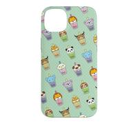 Carcasa para iPhone 14 Plus Cute Womens Kids Girls Kawaii Bubble Boba Tea Animals