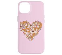 Carcasa para iPhone 14 Plus Cute Womens Love Kawaii Valentines Day Heart Corgi Dog Lover
