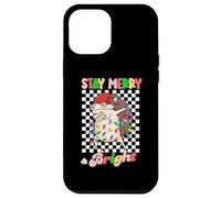 Carcasa para iPhone 14 Plus Dabbing Porcupine Stay Merry and Bright Christmas Groovy