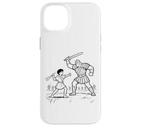 Carcasa para iPhone 14 Plus David & Goliat Lucha - Niños Fe Colorear Biblia Historia Arte