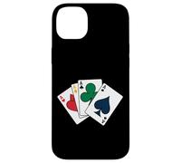 Carcasa para iPhone 14 Plus Desgaste del Estilo del Casino del póquer de los Naipes de Cuatro ases Que
