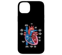 Carcasa para iPhone 14 Plus Diagrama de anatomía cardíaca Estudio de biología del Sistema Cardiovascular