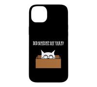 Carcasa para iPhone 14 Plus Did Someone Say Yarn Funny Cat Lover Knitting Crochet Hobby