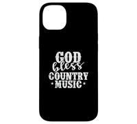 Carcasa para iPhone 14 Plus Dios Bendiga a la música Country USA America Cowboys