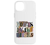 Carcasa para iPhone 14 Plus Dios está en los Detalles Collage Ransom Note Style Design