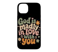 Carcasa para iPhone 14 Plus Dios está locamente Enamorado de ti fe Cristiana inspiradora
