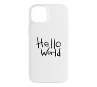 Carcasa para iPhone 14 Plus Diseño artístico con Pincel en Negrita de Hello World con el Primer código