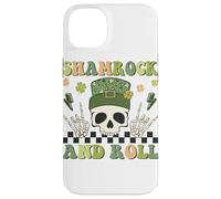 Carcasa para iPhone 14 Plus Diseño de Calavera Irlandesa de la Suerte de San Patricio de trébol y Rollo