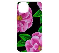 Carcasa para iPhone 14 Plus Diseño Floral de Camelia Rosa con patrón de Flores Fucsia
