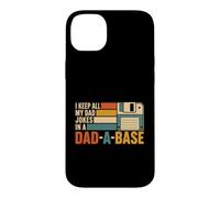 Carcasa para iPhone 14 Plus Diseño I Keep All My Dad Jokes In A Dad-A-Base
