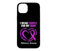 Carcasa para iPhone 14 Plus Diseño I Wear Purple For My Mom - Concientización sobre el Alzheimer