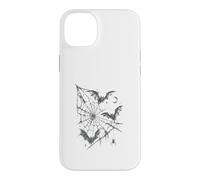 Carcasa para iPhone 14 Plus Diseño Vintage de Gothic Bats Spider Web Moon Dark Halloween