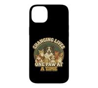 Carcasa para iPhone 14 Plus Diseño Vintage de Rescate de Mascotas Que Cambia Vidas una Pata a la Vez