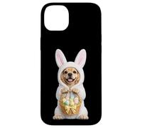 Carcasa para iPhone 14 Plus Disfraz de Perro Cocker Spaniel con Conejito de Pascua