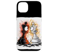 Carcasa para iPhone 14 Plus Disfraz de Rey de ajedrez Genial para los Amantes de Las Piezas y los peones