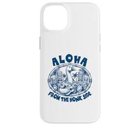 Carcasa para iPhone 14 Plus Divertida Aloha Hawaii Tiki Máscara Ganso Pun Hawaii Lover