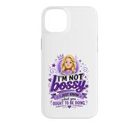 Carcasa para iPhone 14 Plus Divertido Bossy Rubia De Dibujos Animados Mujer Púrpura Reina