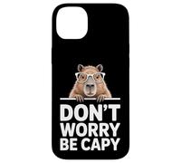 Carcasa para iPhone 14 Plus Divertido Capybara Diciendo Don't Worry Be Capy Cute