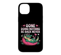 Carcasa para iPhone 14 Plus Divertido cocodrilo descansando ido sin Hacer Nada Volver Nunca