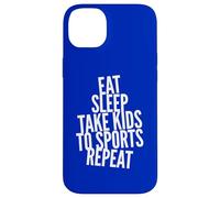 Carcasa para iPhone 14 Plus Divertido Eat Sleep Kids Sports Repeat Mom Dad Sport Fan