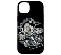 Carcasa para iPhone 14 Plus Divertido Kart de Calavera en un go para niños de Carreras Divertido de los años 90