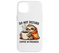 Carcasa para iPhone 14 Plus Do Not Disturb Coffee Sloth Cute Funny Morning Mood Tees