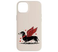 Carcasa para iPhone 14 Plus Dueño de Perro Salchicha con alas de ángel Lindo Perro Salchicha