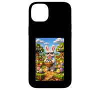 Carcasa para iPhone 14 Plus Easter Gamer Bunny Pixel Rabbit Gaming Niños Niños Juveniles Hombres