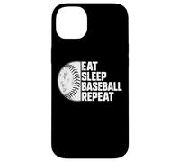 Carcasa para iPhone 14 Plus Eat Sleep Baseball Repeat Softball Catcher Batter Baseballer