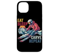 Carcasa para iPhone 14 Plus Eat Sleep Carve Repeat - Ski Driver Sunset Ski Design