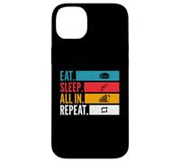 Carcasa para iPhone 14 Plus Eat Sleep con mentalidad de Juego de póker repetido y motivación